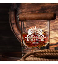 Arkadaşa Hediye Premium Tasarımlı İsimli Viski Bardağı
