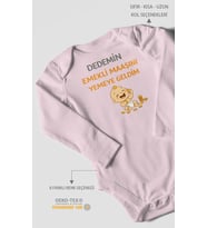 Dedemden Uzun Kollu Çıtçıtlı Bebek Body