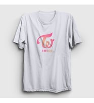 Presmono Unisex Beyaz Logo V3 K-Pop Twice T-Shirt 281190tt (Beyaz)