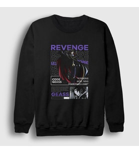Presmono Unisex Siyah Lelouch Anime Code Geass Sweatshirt 510231tt