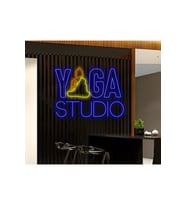 YOGA STUDIO Yazılı ve Şekilli Neon Tabela