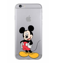 Apple iPhone 6 Uyumlu Kapak Mickey Mouse Tasarımlı Şeffaf Silikon Kılıf