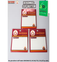 "DEKOMUS CEP DEFTERİ HEDİYELİ" LİSANSLI GALATASARAY "TEKLİ" ŞEFFAF POST-IT 50 YAPRAK (Turkuaz)