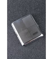 Silvio Monetti Kare Gümüş Desenli Metal Sigara Tabakası SMTBKCB001R1