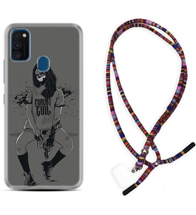 Samsung M21 M22 M23 M30 M31S M32 Kılıf Boyun Asklı Rasta Silikon Purest Evil 1627