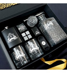 Full Donanımlı Gentleman Viski Seti – Lüks Sunumlu Exclusive Kutuda