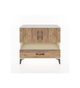 Arges Şifonyer 3 Raflı Tek Çekmeceli 2 Kapaklı 88x30x80 Aytaşı-Çam