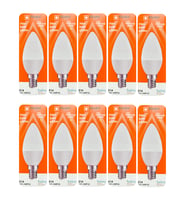 (10 Adet) Osaka 7W (50W) Sarı Işık (3000K) E14 Duylu (İnce Duy) Led Mum Ampul