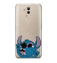 Huawei Mate 20 Lite Uyumlu Stitch Desenli Şeffaf Telefon Kılıfı