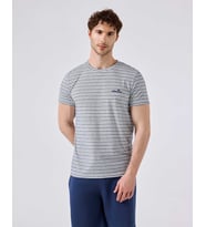 Ellesse 6SM5021-NV Erkek Tişört - Beyaz/Lacivert