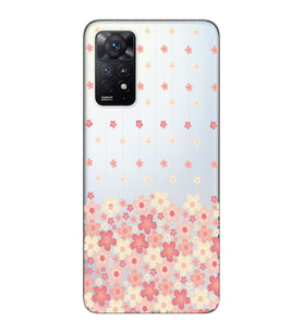 Redmi Note 12 Pro 4G Uyumlu Çiçek Desenli Şeffaf Telefon Kılıfı