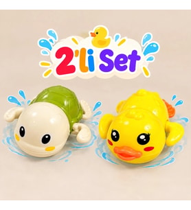 Yüzen Kaplumbağa-Ördek 2 li Set