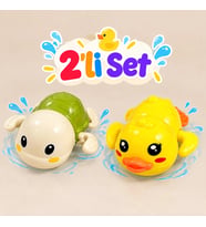 Yüzen Kaplumbağa-Ördek 2 li Set