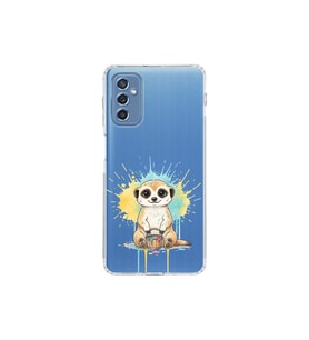 Samsung Galaxy M52 ile Uyumlu Splash Mirket Tasarımlı Şeffaf Silikon Kılıf