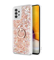Microsonic Samsung Galaxy A52 Kılıf Glitter Liquid Holder Gold