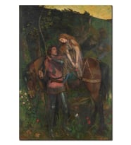Ahşap Tablo At Sırtındaki Merhametsiz Kadın Görseli (25x35 Cm Boyut)