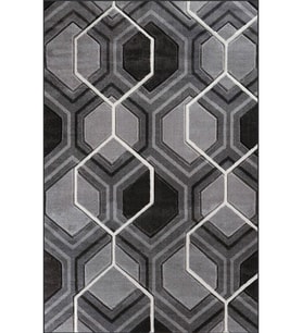 Eliana Home Baskılı, Yıkanabilir Kaymaz Taban Salon Halısı LNA0563 100x150 cm (Siyah)
