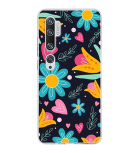 PrintiFy Xiaomi Mi Note 10 ile Uyumlu 1mm Slim Fit Retro Renkler 1 Baskılı Şeffaf  Kılıf