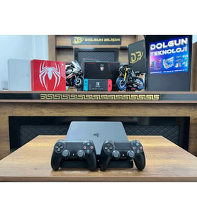 PlayStation 4 Slim KIRIK 500 GB çift Kol  Playstation4 - ps4 - PS4 - Ps4 (İKİNCİ EL) (Siyah)