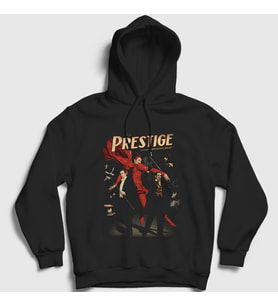 Presmono Unisex Siyah Nolan Film Prestige Prestij Kapüşonlu Sweatshirt 486367tt