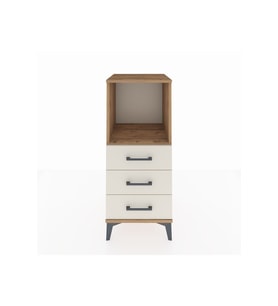 Hyperion Komodin Tek Raflı 3 Çekmeceli 44x44x106 Çam-Aytaşı