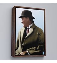 Çerçeveli Atatürk Dekoratif Duvar Tablosu (Kahverengi)