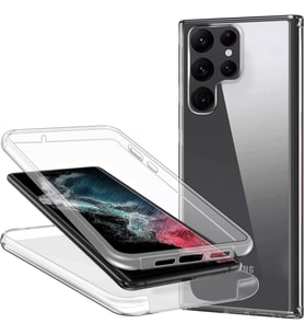 Samsung Galaxy S22 ULTRA 360 Kılıf Şeffaf Ön Arka Koruma Silikon