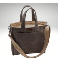 Mumlu Kanvas Tote Bag Çanta, El ve Omuz Çantası, Yazlık Kadın Çantası (Kahverengi)