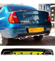 Renault Clio 2 Sedan Sarı Difüzör Çiftli Kare Egzoz Görünümlü D Tip Difizör