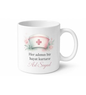 Hemşirelik Öğrencisine Beyaz Melek Olma Yolunda Adım Adım Kupa Bardak Hediye