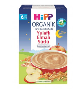 Organik İyi Geceler Sütlü Yulaflı Elmalı Tahıl Bazlı Ek Gıda 250 Gr