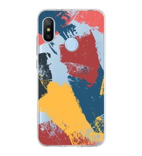 Xiaomi Mi A2 Lite Uyumlu Kapak Brushstroke Tasarımlı Şeffaf Silikon Kılıf