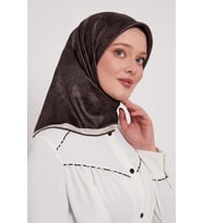 Levidor Kristal Eşarp Bulut Batik Mocha