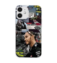 Iphone 12 Uyumlu Lewis Hamilton Kolaj Tasarımlı Şeffaf Telefon Kılıfı
