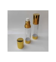 LOSYON VE KREM ŞİŞESİ 50 ML 2 ADET PARLAK AİRLESS ŞİŞE (Şeffaf)