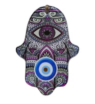 10x15 cm Cam Fatma Ana Eli Duvar Süsü - Nazarlık Motifli Mini Boy Otantik Duvar