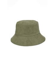 Unisex Süet Dokulu Basic Kova Bucket Model Şapka (Haki)