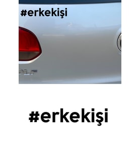 20 X 4,5 Cm Erkek Işi Oto Cam Sticker Erkekişi Araba Sticker (Siyah)