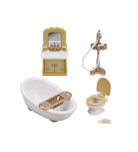5286 Sylvanian Families, Banyo Seti, 20 parça ,+3 yaş, figürler ayrı satılır.