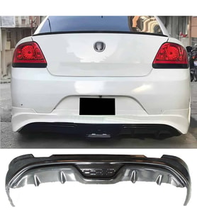 Fiat Linea Custom Arka Ek Difüzör SiyahPlastik 2007 2008 2009 2010 2011 2012 Arka-difizör-bodykit-ek