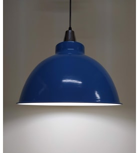 RİOLİGHT MAVİ İÇİ BEYAZ TEKLİ KROM ASKILI METAL SARKIT (Siyah)