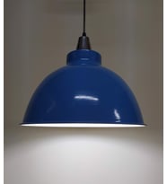 RİOLİGHT MAVİ İÇİ BEYAZ TEKLİ KROM ASKILI METAL SARKIT (Siyah)