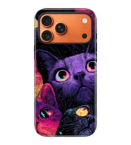 iPhone 17 Pro Velvet Kılıf Lansman İçi Kadife Temalı Desenli Silikon Cat Portre