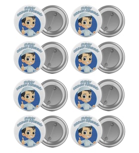 Kuran Okumayı Öğrendim Çanta Rozeti Seti 8 Adet En Büyük Boy 5.8cm İğneli Broş