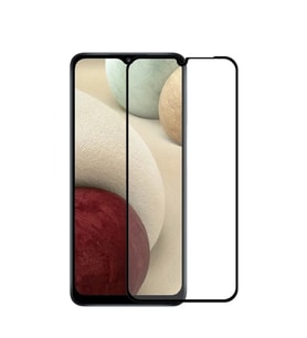 SM Galaxy A12 Full Glue Full Kaplama Tempered Cam Ekran Koruyucu-(5775) - GLST6464-2643 (Siyah)