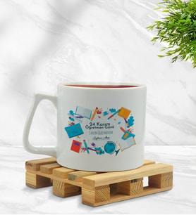 BK Gift Kişiye Özel Öğretmenler Günü Middle Beyaz Kupa Bardak- 3, Öğretmene Hediye, Öğretmenler Günü