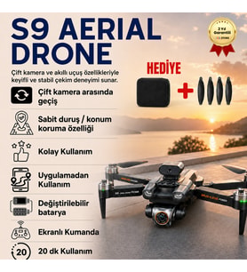 S9 4K Kamera Drone Uzaktan Kumandalı Mini Quadcopter Çocuklar İçin Uygun, Katlanabilir, RC Drone