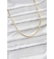CM 14K Gold Renk Kare Zincirli Model 60 cm Kadın Kolye - TJ-BKO10941