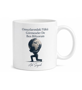 Dünya Erkek Gününde Sorumluluk Taşıyan Omuzlara Kupa Bardak Hediye