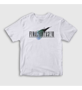 Presmono Unisex Çocuk Beyaz Logo Final Fantasy Vii T-Shirt 436089tt
